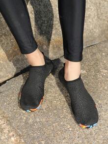 Women's Water Shoes, Quick Dry Barefoot Aqua Shoes - Breathable & Lightweight, All Season Swimming, Beach, Hiking, Indoor Fitness And Volleyball Fabric, Rubber Sole, Water Shoes - Black - View 12