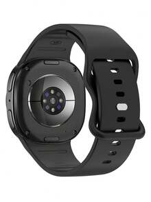 手錶錶帶 + 手錶錶殼套組，相容於 Galaxy Watch 8 40mm 與 44mm。柔軟舒適休閒運動矽膠錶帶，防震耐刮硬 PC 錶殼與鋼化玻璃螢幕保護膜 2 合 1 手錶錶殼。易於佩戴，觸控靈敏。適合男女款智慧手錶錶帶與錶殼。 - 黑色 - 查看 3