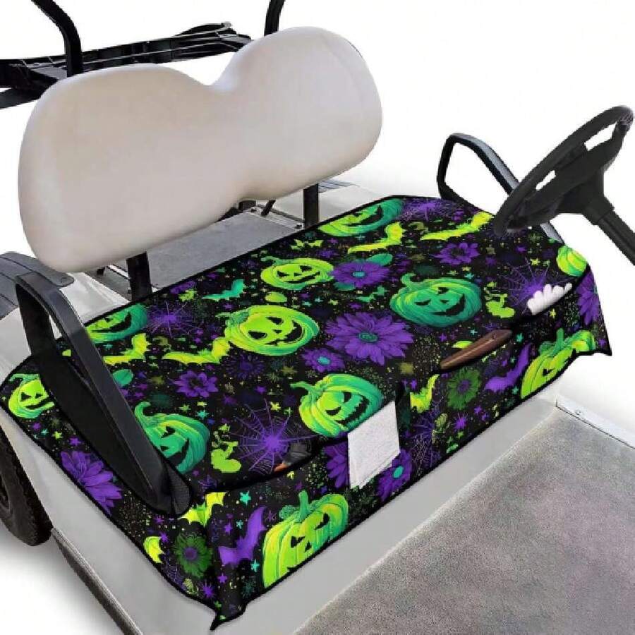 Golf Cart Seat Covers, Weight Golf Blanket Portable Goft Accessories, Club Car Seat Covers With 4 Pockets,39306366 - màu xanh lá - Xem 1