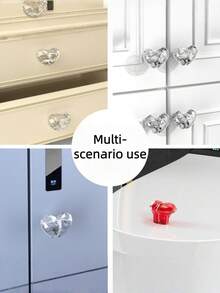 5个装 - 创意马桶水箱按钮辅助装置，新款钻石心形马桶冲水按钮，时尚马桶冲水按钮 - 彩色 - 查看 6