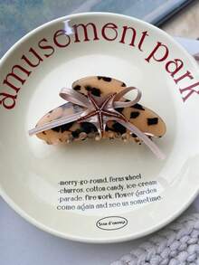 Französische Haarspange mit blauem Wal-Klauen-Clip, Seestern, Wassertasche, Goldfisch, süßer Acryl-Haarclip, kreative Frucht-Haarspange, modische, elegante Nischen-Haarspange, Acryl-Stern-Seestern-Linie Klammer-Clip, großer Haarclip für Dutt-Frisuren, Pferdeschwanz-Haarclips für Frauen - Verschiedenfarbig - Übersicht 19