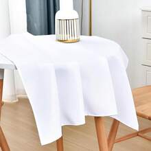 [Free Shipping]Small Square Tablecloth 36x36 Inch Washable Polyester Side Table Cloth Solid White Heavy Duty End Table Cover For Dining Home Party - White36inchx36inchSquare - View 4