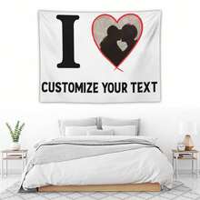 1pc Customized Photo Tapestry - Personalized Bedroom Decor, Includes Free Installation Accessories, 100% Polyester Fabric, Horizontal Home Background Cloth, Suitable For Living Room And Bedroom Decoration And Accessories - Multicolor - View 5