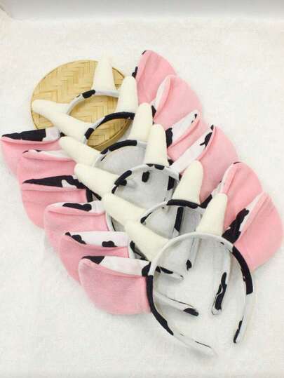 1 unidade/2 unidades/3 unidades/5 unidades/6 unidades Tiara de orelhas de vaca sexy e fofa, acessório para maquiagem, festa, fantasia de Halloween, presente engraçado