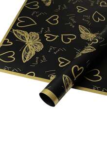 20张花卉包装纸，礼品包装纸，心形印花包装纸，韩式花束包装纸丝带，DIY手工礼品包装装饰花卉材料，包装纸，薄纱纸，花束用品，紫色薄纱纸，适用于礼品袋和包装，情人节，多色礼品包装纸，情人节礼品包装纸，生日艺术纸工艺品。