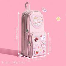 Creative Retractable Pencil Case, Student Stationery Storage Bag, Cute Solid Color Pencil Box, Adorable Pen Holder, Children's Gift, Pencil Pouch - Multicolor - View 4