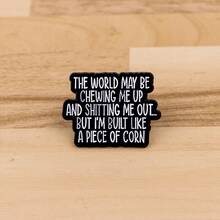 'THANK GOD' Phrase Enamel Pin Funny Quotes Brooch Pines Lapel Pins Badge On Backpack Clothing Accessories Jewelry Friends Gifts