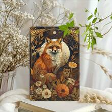 Room Decor 1pc Forest Spirit Fox And Owl Vintage Iron Wall Art, 8x12 Inch Decorative Plaque, Ideal For Home, Living Room, And Nature-Inspired Spaces - White - View 7
