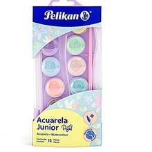 Pelikan Acuarela Junior Pastel con 12 Pastillas Colores Variados - como se muestra en la figura - Ver 2