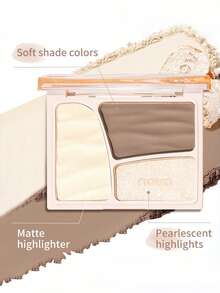 NOVO 多功能修容盘，粉状腮红，鼻影，高光，适合初学者，自用或送礼皆宜，适用于化妆、派对、婚礼、各种场合 - 02#韶粉 - 查看 5