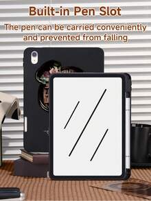 Mädchen Silhouette & Buch Muster Hülle mit integriertem Stiftfach, kompatibel mit iPad 10. Generation, iPad Air 4/5. Generation 10,9 Zoll, kompatibel mit Kindle (11. Generation) 2022 Release, Kindle (11. Generation-2024 Release)(6 Zoll). Die Hülle ist an den vier Ecken stoßfest und kann mit einer Hand gehalten werden - Verschiedenfarbig - Übersicht 2