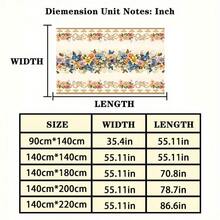 1件装2D复活节田园风格白色花朵蓝色蝴蝶米色桌布，有长方形和正方形两种形状可选。适用于客厅、餐厅和户外区域；厨房、餐桌、会议桌、茶几和梳妆台。 - 彩色 - 查看 9
