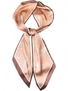 Head Scarf Hair Neck Scarves For Women Purse Bag Scarfs For Handbags Silky Long Thin Satin Headscarf Fashion - B13-粉紅水母 - 查看 6