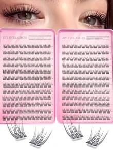 New Product Recommendation: Best-Selling 288-Piece D-Curl Single Cluster False Eyelashes, DIY Eyelash Extension Kit, Large Capacity Mixed Eyelash Clusters, Including Eyelash Glue, Setting Solution, And Eyelash Extension Tools. Convenient For Self-Application At Home, Suitable For Beginners, And Easy To Use. This Eyelash Cluster Kit Is Perfect For Various Occasions Such As Dates, Parties, Holidays, And Travel. - 粉色 - 查看 15