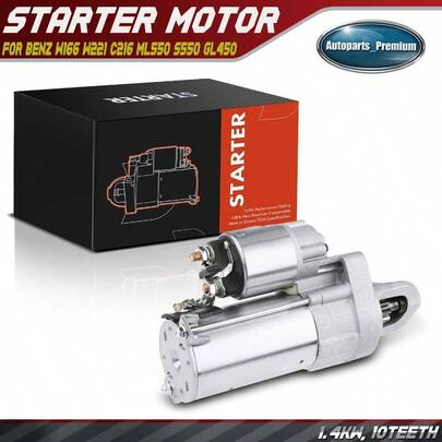 Starter Motor For Mercedes-Benz W166 W221 C216 ML550 S550 GL450 1.4KW 12V CW 10T