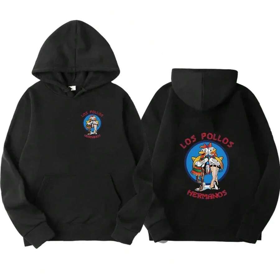 sweat-shirt à capuche Automne/Hiver Los Pollos Hermanos Frères de poulet Imprimé Mode Homme/Femme Polaire Décontracté Sportswear - bleu indigo - Voir 1