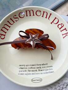 Französische Haarspange mit blauem Wal-Klauen-Clip, Seestern, Wassertasche, Goldfisch, süßer Acryl-Haarclip, kreative Frucht-Haarspange, modische, elegante Nischen-Haarspange, Acryl-Stern-Seestern-Linie Klammer-Clip, großer Haarclip für Dutt-Frisuren, Pferdeschwanz-Haarclips für Frauen - Verschiedenfarbig - Übersicht 23