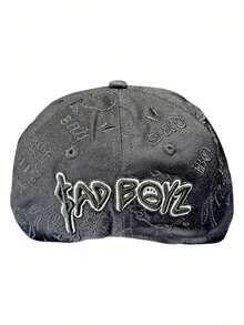 Gorra dandy Hats sad boyz junior h Negro Ajustable Liso - Negro - Ver 10