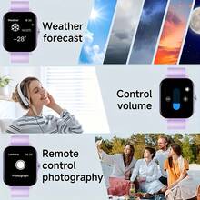 2026 New Smartwatch,Smart Watch For Men And Women,  Wireless Voice Calling, Weather Alerts, Message Notifications, Pedometer, Calorie Counting, Call Logs, Compatible With Android And IOS, The Best Holiday Gift. - Pink - View 2