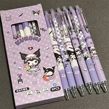 6支/盒 Kuromi 热敏可擦笔，速干易擦，高品质，学生适用，0.5毫米 - 彩色 - 查看 7