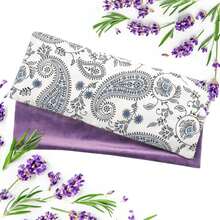 Lavender Eye Pillow For Relaxation, Yoga, Sleep – Weighted Eye Mask For Headache, Sinus, Aromatherapy Moist Heat Compress, Meditation Accessory, Relaxation Gift For Women (Purple) - ColorB - View 1