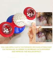 1. 猫咪逗弄旋转风车，猫咪磨牙玩耍旋转轮，吸盘式旋转自慰风车，猫咪逗弄玩具抓挠器 - 彩色 - 查看 4