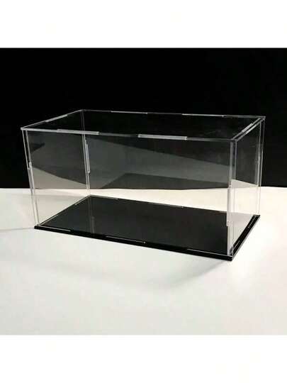 1 pièce Boîtier d'affichage en acrylique transparent (Veuillez retirer le film de protection avant l'installation), assemblage anti-poussière, convient pour l'affichage de poupées/statues/trophées/balles/modèles/blocs de construction, objets de collection/souvenirs et artisanat