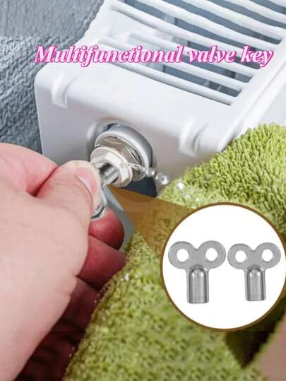 2/4/6 套耐用锌合金散热器排气阀钥匙 | 适用于暖通空调控制和供暖系统，高品质欧盟标准连接螺纹，排气钥匙，螺纹接头，紧凑设计，优质材料，金属排气钥匙，散热器钥匙，管道