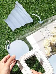 1个硅胶可折叠旅行杯，带盖硅胶折叠露营杯，旅行硅胶折叠杯，伸缩杯，可重复使用可伸缩便携式饮水杯 - 彩色 - 查看 5