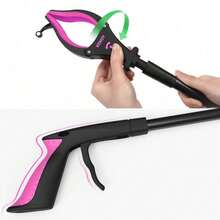 Foldable 360° Rotating Trash Grabber With Magnet & Light | Long Reach Pickup Tool For Household Waste, Cleaning & Recycling | Ergonomic Garbage Picker Arm - Purple - View 7