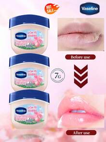 Vaseline 1支/3支装凡士林经典密集滋润润唇膏，浪漫早樱香型，桂花香型，7克，蕴含凡士林微凝珠、樱花提取物，滋养双唇，令双唇焕发自然光泽，圣诞节礼物，彩妆，护肤，润唇，完美 - 浪漫初櫻香 - 查看 1