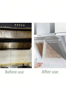 24 peças/12 peças Papel Filtro de Exaustão de Cozinha Descartável de Alto Desempenho e Inodoro, Tamanho Universal com Fixação de , Adequado para Coifas, Exaustão de Fogão e Purificador de Ar de Cozinha. Absorve Efetivamente Fumaça e Odores de Cozinha, Mantendo um Ambiente de Cozinha Fresco. Fácil de Instalar e Substituir, Adequado para Uso Doméstico, Garantindo um Ambiente de Cozimento mais Limpo e Saudável. - Vários estilos - Visão 2