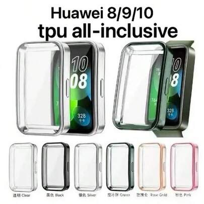 Funda protectora con recubrimiento electrolítico de TPU con función NFC, cubierta protectora suave, adecuada para la correa del Band 10/9/8 y accesorios