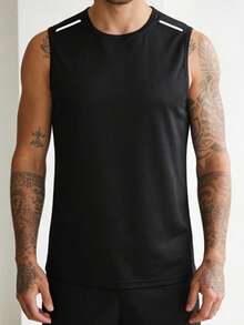 1pc Men's Letter Print Casual Sports Sleeveless Tank Top, Summer