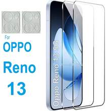4片装高清钢化玻璃屏幕保护膜 + 3D超清摄像头镜头保护膜，适用于OPPO A6 Pro 4G/5G、Reno 13、Reno 13F、Reno 14F、Find X8、Find X8 Pro，防刮花，防震 - 無色 - 查看 16