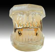 1 Set Unique Flame Design Tooth Grillz, Unisex Everyday/Party Accessories - Multicolor - View 2