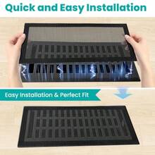 Efforest Floor Vent Covers Magnetic - 6 Pack Air Vent Filters Mesh Screen Dust Filter Vent Register Deflectors For Home HVAC AC Grilles And RV Vents - Strong Hold Washable 4x10 Inch - 5.5x12 Inch - View 5