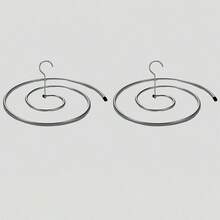 1pc Stainless Steel Spiral Clothes Drying Rack, Minimalist Round Space-Saving Bedsheet Hanger