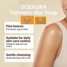 OceAura 姜黄皂 - 天然姜黄浸泡皂，适用于面部和身体，100克/3.5盎司 - 彩色 - 查看 8