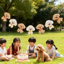宠物狗拉旗，生日派对装饰横幅悬挂配件，适用于博美犬、柯基犬、比格犬、贵宾犬、金毛寻回犬、拉布拉多犬、斗牛犬 - 彩色 - 查看 18