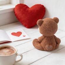 Wax Product Mold Cute Bear With Heart Paw Silicone Mold - DIY Aromatherapy Wax Melts & Decorative Candles Tool, Ideal For Valentine's Day, Mother's Day, Christmas, Birthday & Anniversary Decor/Gifts, Reusable Easy Demold - Seated Bear With One Clenched Fist Mold - View 6