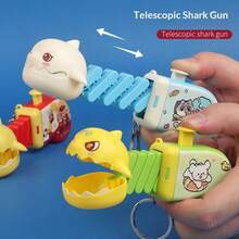 1pc 2026 New Funny Retractable Shark Key Chain, Press To Extend Spring Mechanical Biting Pendant - Perfect Gift, Holiday Gift, Birthday Present, Interesting Gift - Multicolor - View 5