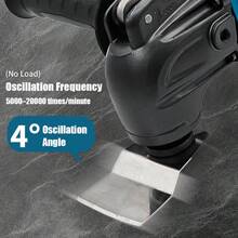 Mamidw Cordless Oscillating Tool, Variable Speed Brushed Tool, Swing Multi-Tool Kit For Cutting Wood, Grouting Removal & Sanding Tool (No Battery) For Makita 18v Battery PIN - Blue - View 5