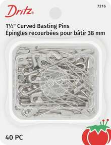 Dritz 7216 Safety Pins, Curved, Size 2, Nickel (40-Count) - MàuB - Xem 1