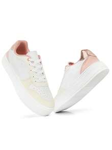 Kit Tênis Feminino Sola Reta Skate Academia Force + Bolsa Pequena - Branco - Visão 3