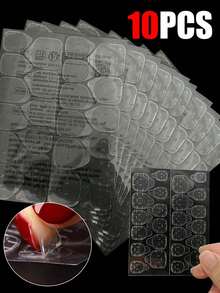 防水透气双面胶贴，超强粘性假指甲胶贴，透明柔韧，适用于美甲、美甲工具、美甲用品，5/20/30/40片装，带收纳盒，女士/女孩礼物，美甲套装，美甲贴纸 - 無色 - 查看 5