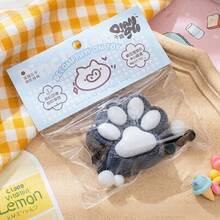 创意猫爪捏捏音乐可爱毛绒减压玩具新奇快速回弹减压玩具办公桌面感官玩具，趣味派对礼物，捏捏音乐生日礼物，小礼品袋填充物，缓解焦虑神器 - 彩色 - 查看 8