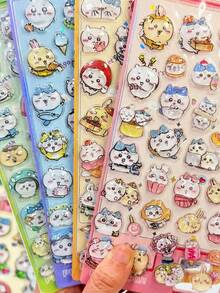 1pc Random High-Quality Fun Sticker, Cute Cartoon 3D Relief Mobile Phone DIY Sticker, Hand Account Decoration Sticker, Mobile Phone Case Creative Decoration Sticker, Color May Vary - Multicolor - View 3