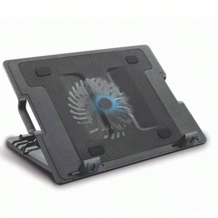 Base enfriadora para laptop de 9-17 pulgadas con ventiladores silenciosas y base ajustable, antideslizante - Negro - Ver 1