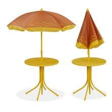 days - Juego de Mueb de Camping para niños con silla sillas Pb y Mesa Conjunto de jardín para niños león llo 19.5 x 19.5 Pulgadas - amarillo - Ver 7